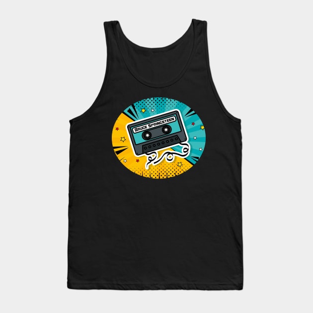 Cassete Tape  Bruce Springsteen Tank Top by Buat Sore